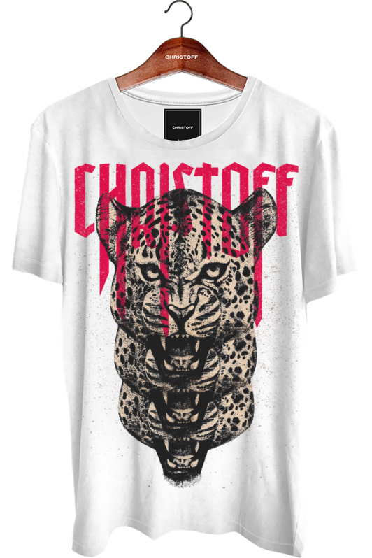 Camiseta Gola Básica - Triple Jaguar | CHRISTOFF Camiseta Gola Básica - Triple Jaguar | CHRISTOFF