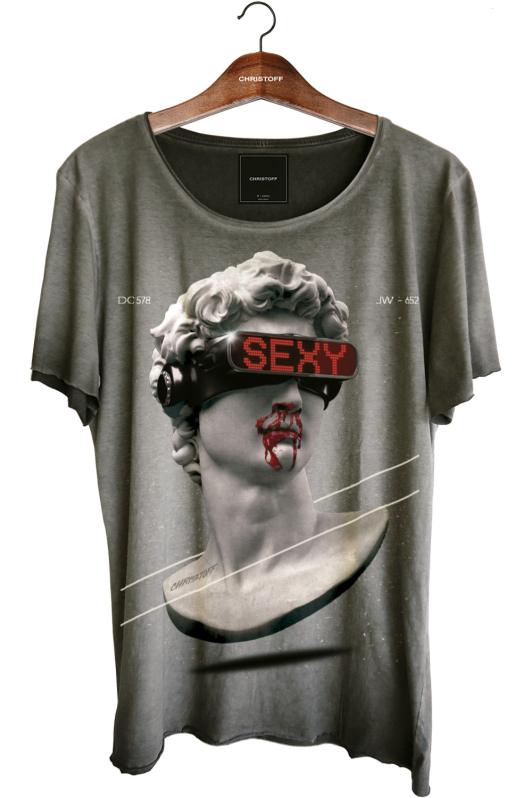 Camiseta Relax - Sexy David Cinza | CHRISTOFF
