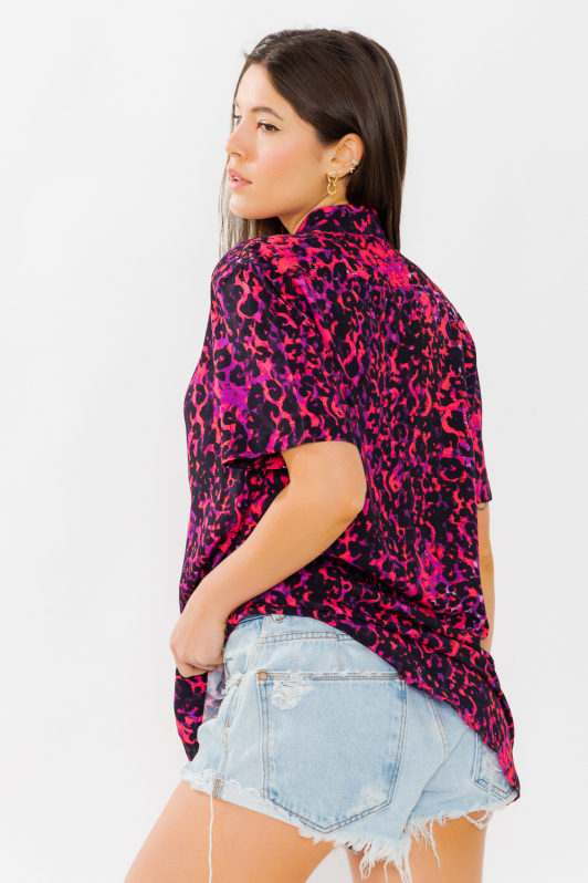 Camisa - Pink Pattern Jaguar | CHRISTOFF