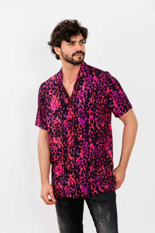 Camisa - Pink Pattern Jaguar | CHRISTOFF