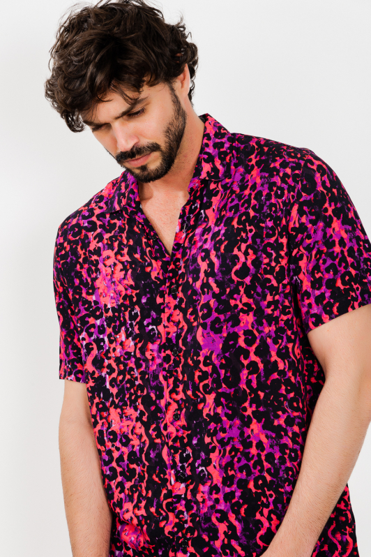 Camisa - Pink Pattern Jaguar | CHRISTOFF