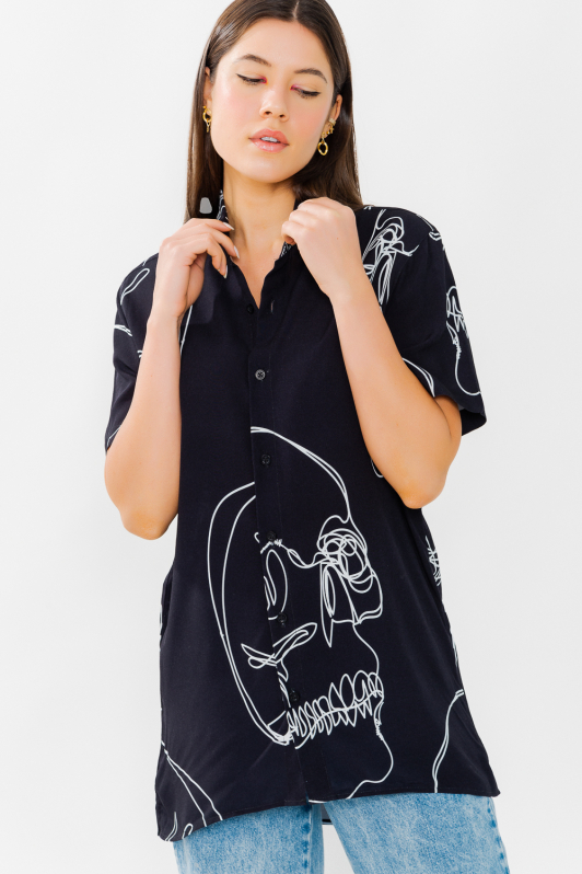 Camisa - Big Skull Lines