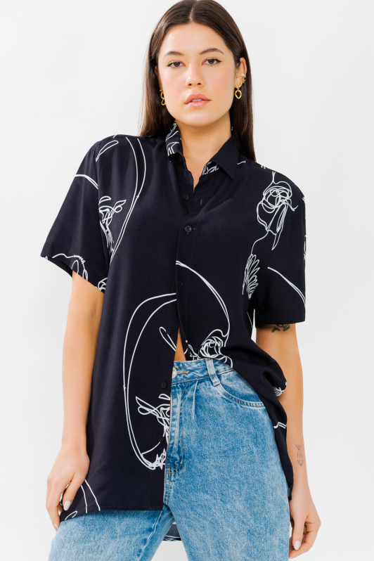 Camisa - Big Skull Lines