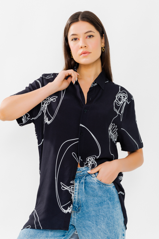 Camisa - Big Skull Lines
