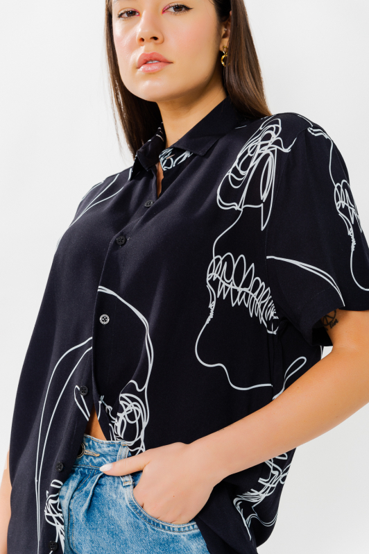 Camisa - Big Skull Lines