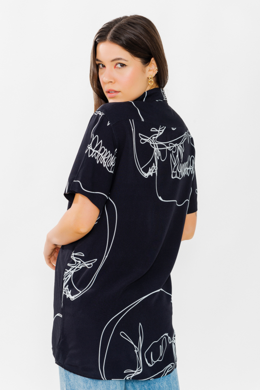 Camisa - Big Skull Lines