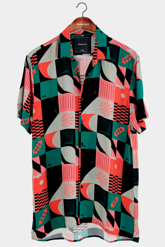 Camisa - Geometric Squares | CHRISTOFF Camisa - Geometric Squares | CHRISTOFF