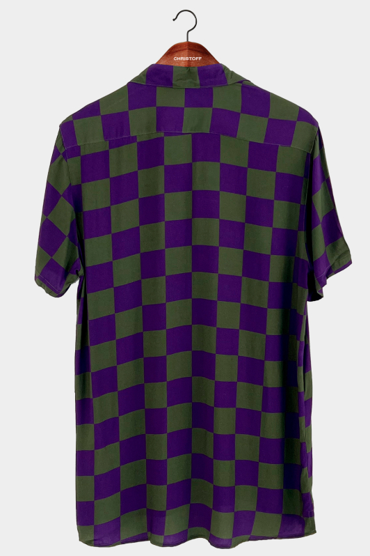 Camisa - Squares Roxo/Verde | CHRISTOFF