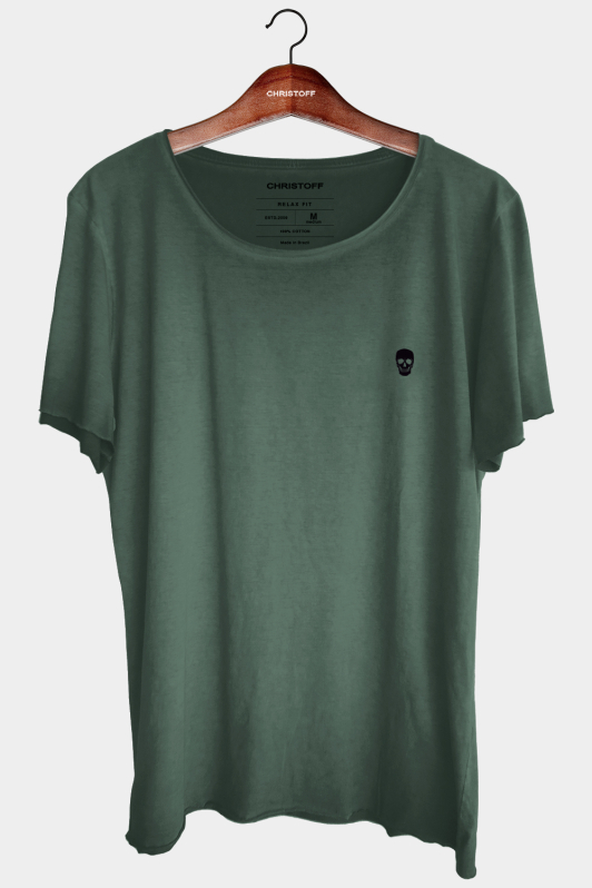 Camiseta Relax - Militar - Skull Black | CHRISTOFF Camiseta Relax - Militar - Skull Black | CHRISTOFF