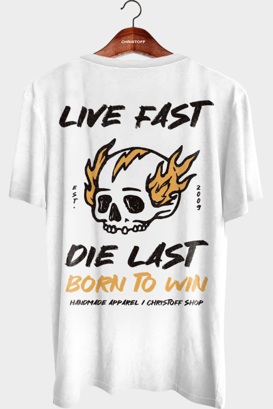 Camiseta Gola Básica - Live Fast | CHRISTOFF