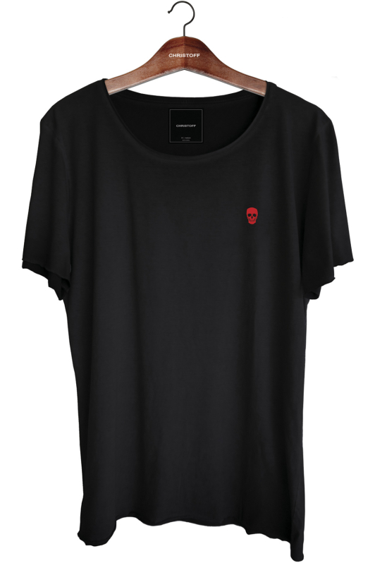 Camiseta Relax - Black / Skull Red