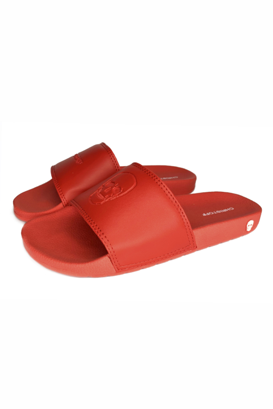 Chinelo Slide Skull - All Red | CHRISTOFF