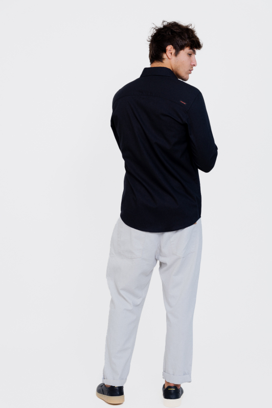 Camisa Linho - Manga Longa Black | CHRISTOFF Camisa Linho - Manga Longa Black | CHRISTOFF