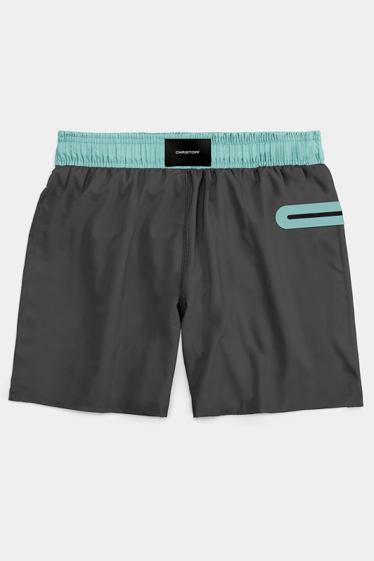 Short Aquaseries - Grey / Cian | CHRISTOFF