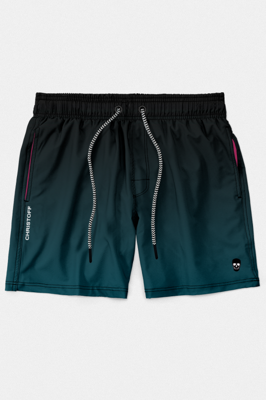 Short High Performance - Degradê Black/Petroleum | CHRISTOFF