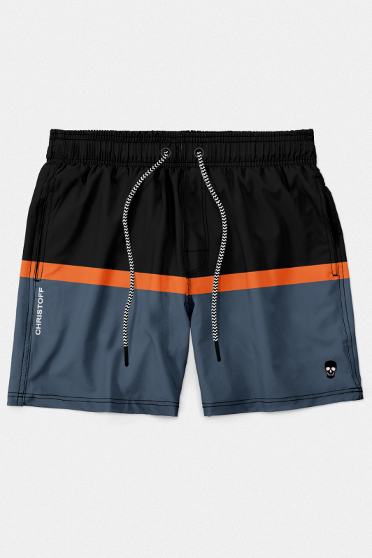 Short High Performance - Tricolor Black/Orange/Blue | CHRISTOFF