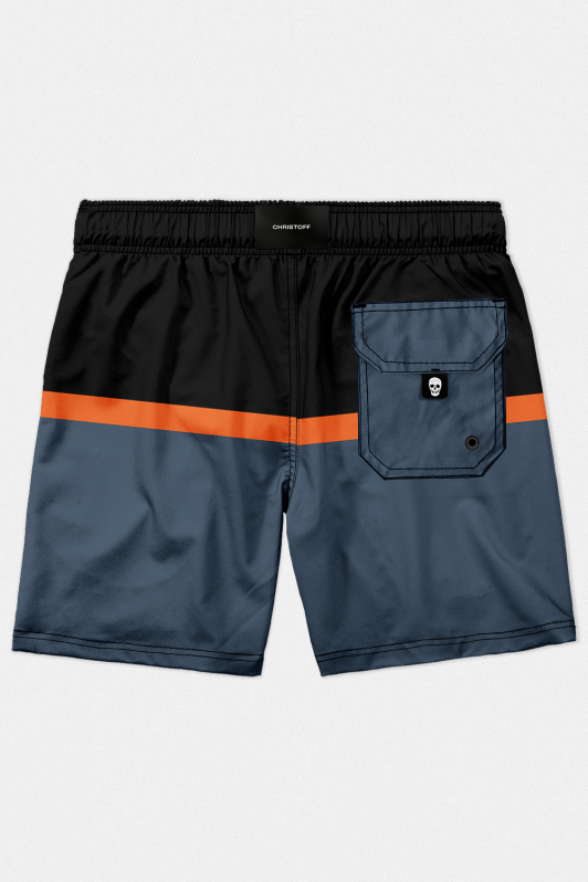 Short High Performance - Tricolor Black/Orange/Blue | CHRISTOFF