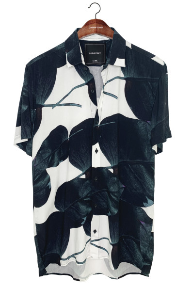 Camisa - Green Shadow Leaves | CHRISTOFF