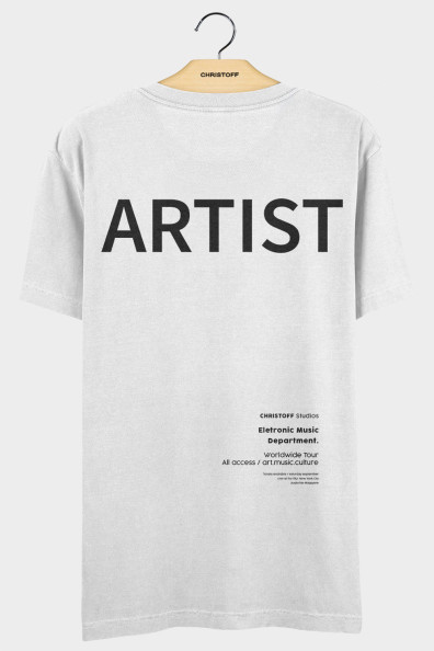 Camiseta Gola Básica - Artist Branca | CHRISTOFF