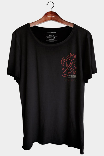 Camiseta Relax - Garden Bar Preta | CHRISTOFF