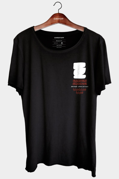 Camiseta Relax - Garden Groove Preta | CHRISTOFF