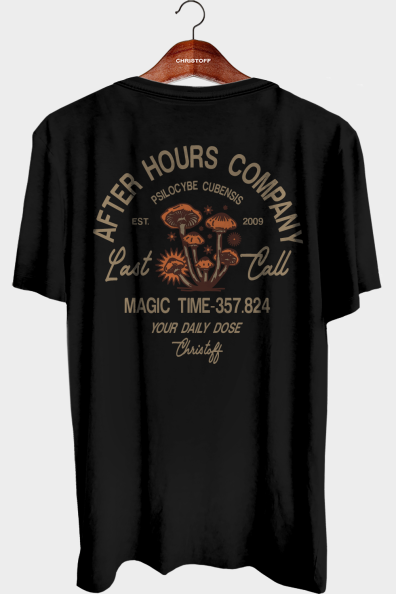 Camiseta Gola Básica - After Hours Preta | CHRISTOFF
