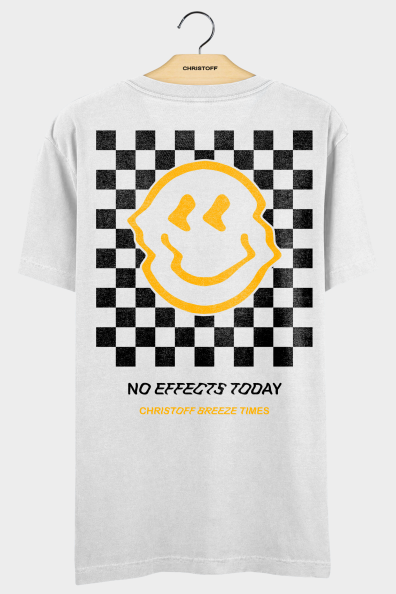 Camiseta Gola Básica - No Effects Today Branca