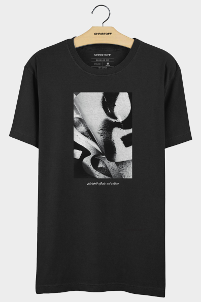 Camiseta Gola Básica - Culture Preta | CHRISTOFF