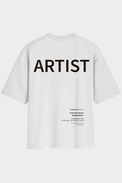Camiseta Oversized - Artist Branca | CHRISTOFF