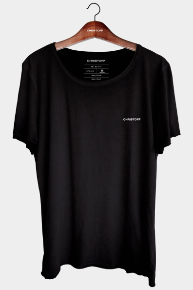 Camiseta Relax - Black / Christoff Logo White | CHRISTOFF