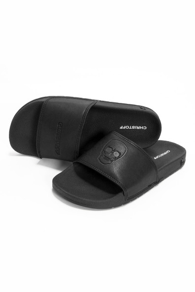 Chinelo Slide Skull - All Black