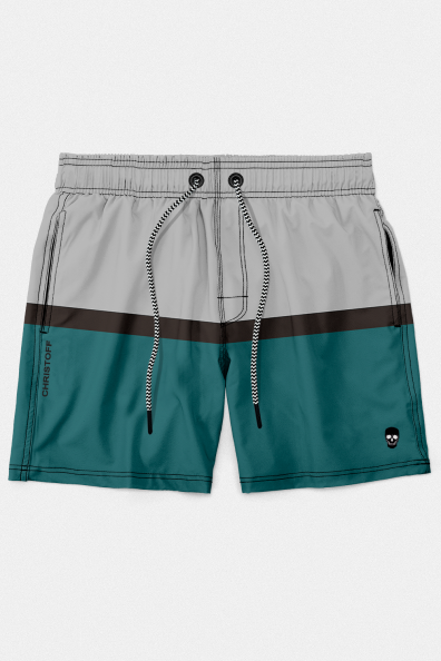 Short High Performance - Tricolor Grey/Black/Green | CHRISTOFF