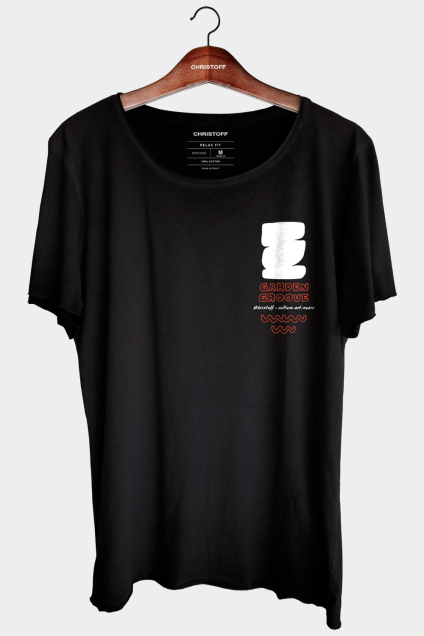 Camiseta Relax - Garden Groove Preta | CHRISTOFF