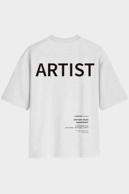 Camiseta Oversized - Artist Branca | CHRISTOFF