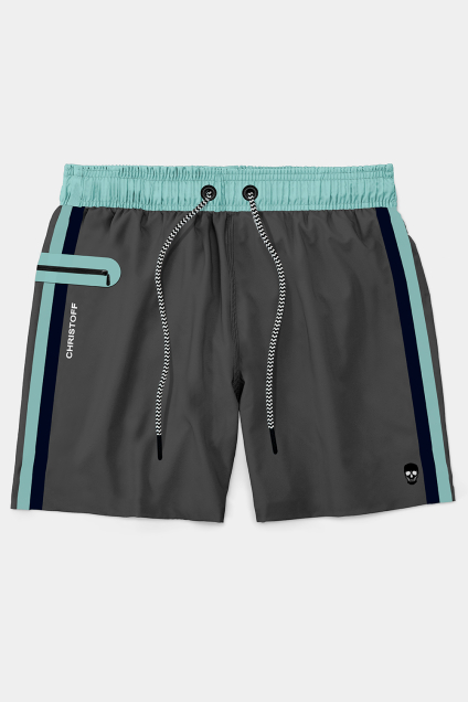 Short Aquaseries - Grey / Cian | CHRISTOFF