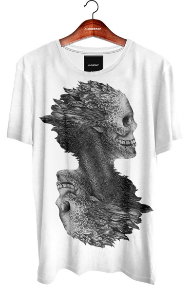 Camiseta Gola Básica - Two Heads