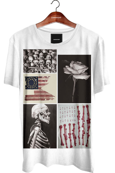 Camiseta Gola Básica - Skulls and Bones