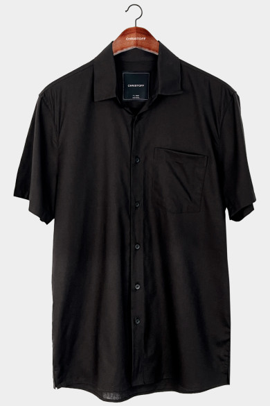 Camisa Linho - Black