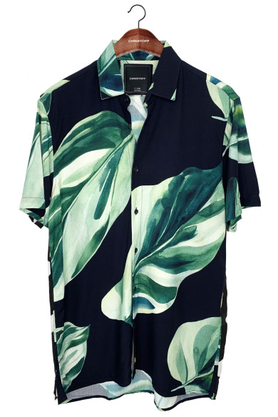 Camisa - Watercolor Leaves