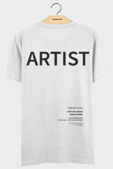Camiseta Gola Básica - Artist Branca