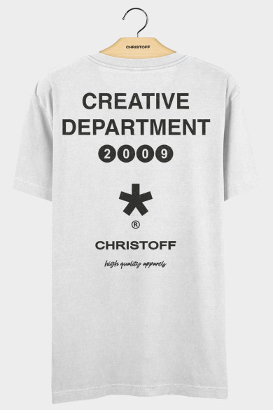 Camiseta Gola Básica - Creative Department Branca
