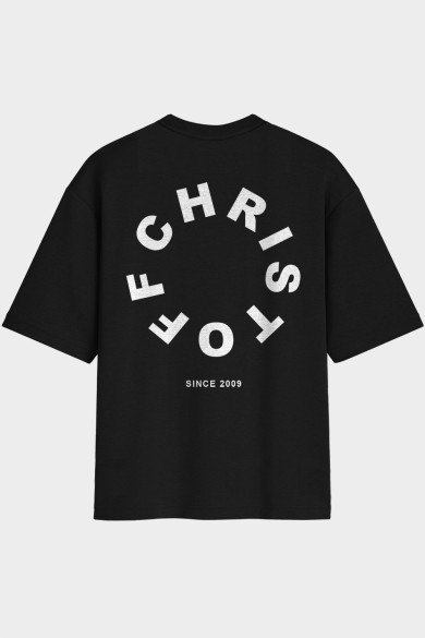 Camiseta Oversized - Circle Logo Preta