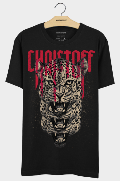 Camiseta Gola Básica - Triple Jaguar Preta
