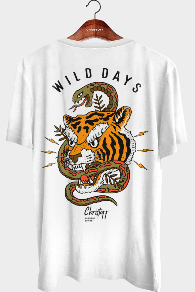 Camiseta Gola Básica - Wild Days