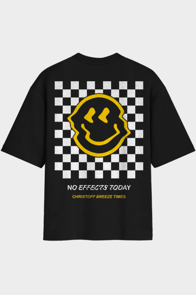 Camiseta Oversized - No Effects Today Preta