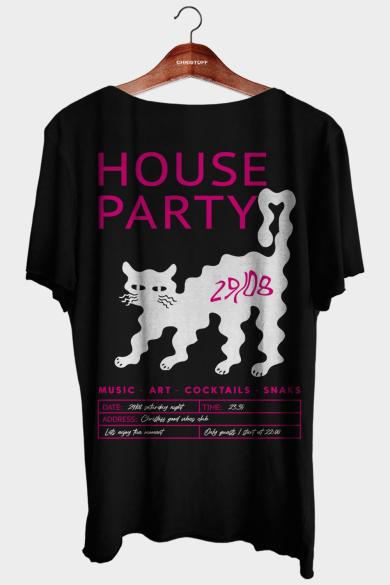 Camiseta Relax - House Party Preta