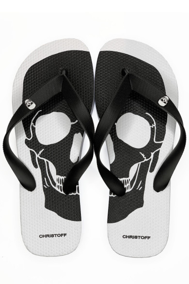 Chinelo - Big Skull Branco