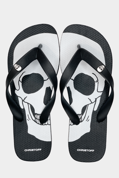Chinelo - Big Skull Preto