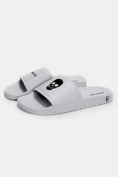 Chinelo Slide Skull - Branco