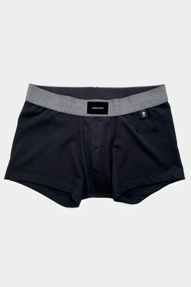 Cueca Boxer - Mescla Preta
